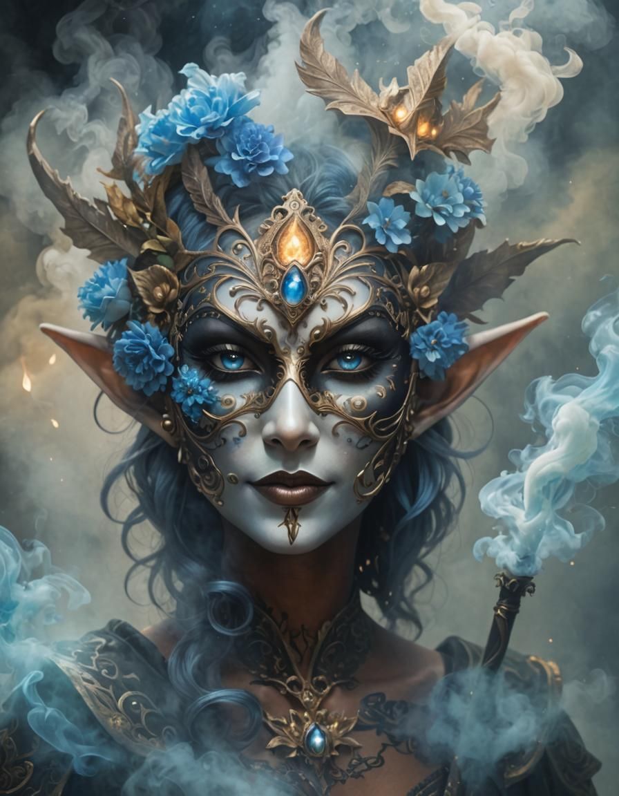 Ornate Blue Smoke Elf 1