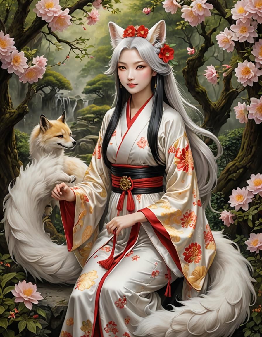 Demure Kitsune - AI Generated Artwork - NightCafe Creator