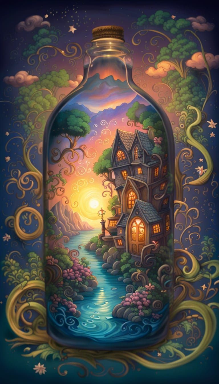 home inside a bottle  by @skeller