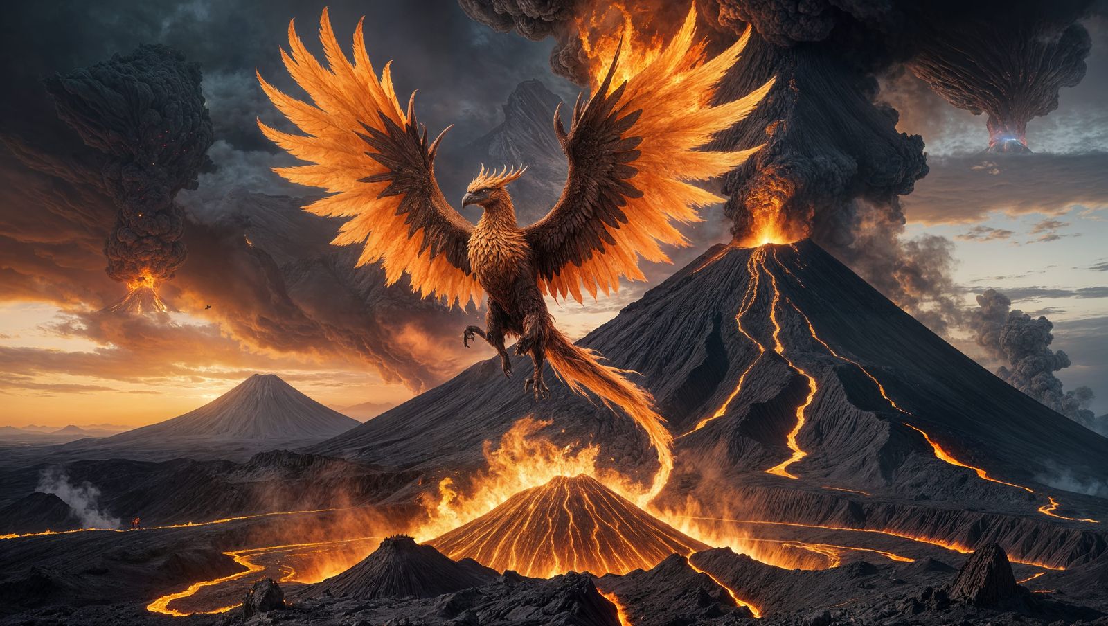 Fénix rising from a Volcano  by @Jokavld