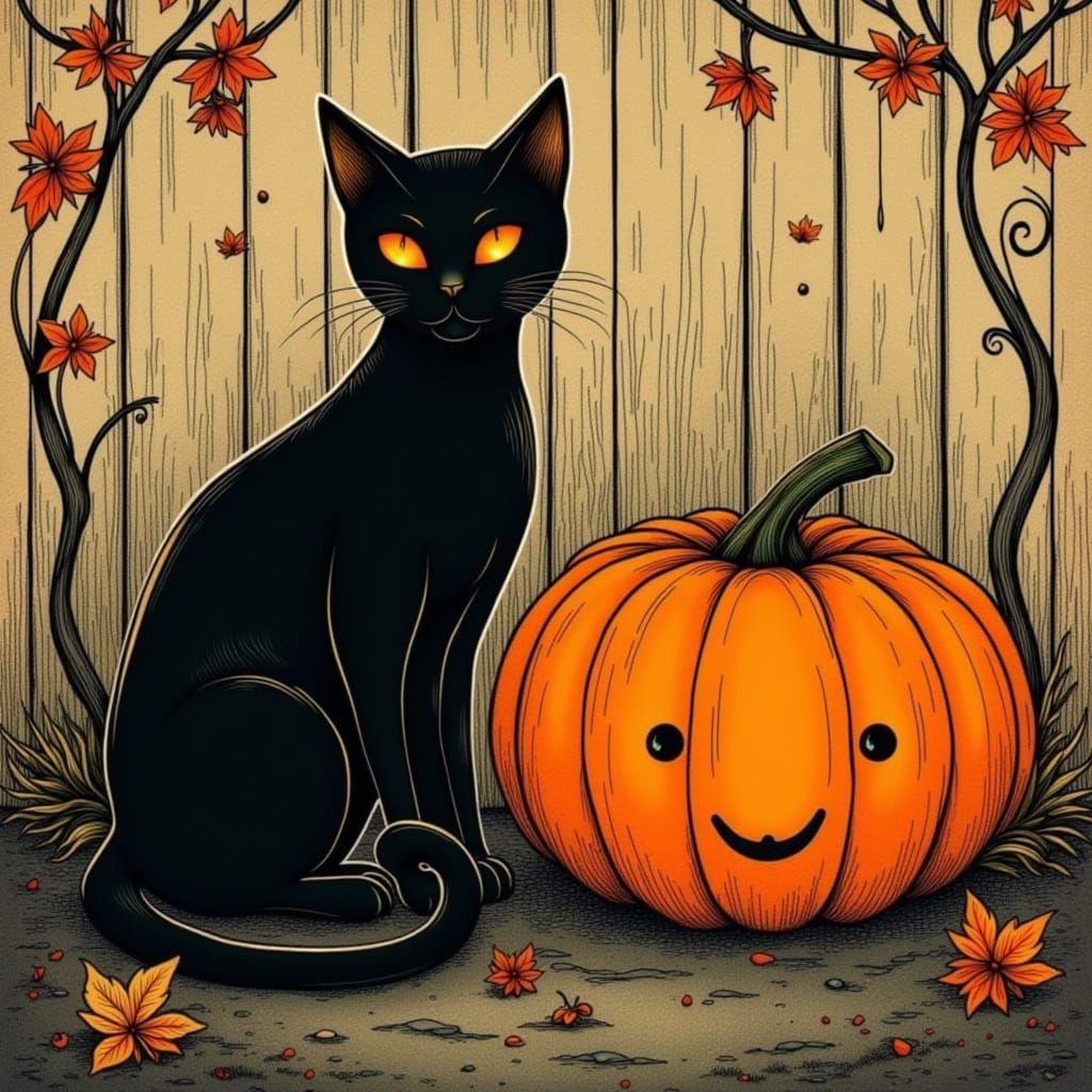 " <lora:Surreal in time:1.0> <lora:comic:1.0> <lora:Zentangles:1.0> <lora:Neo Art Nouveau:1.0>"Neo-traditional tattoo art, adorable Hallowee...