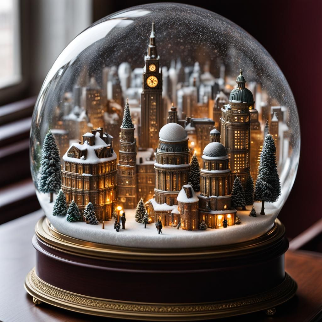 city in a snowglobe  by @Belle