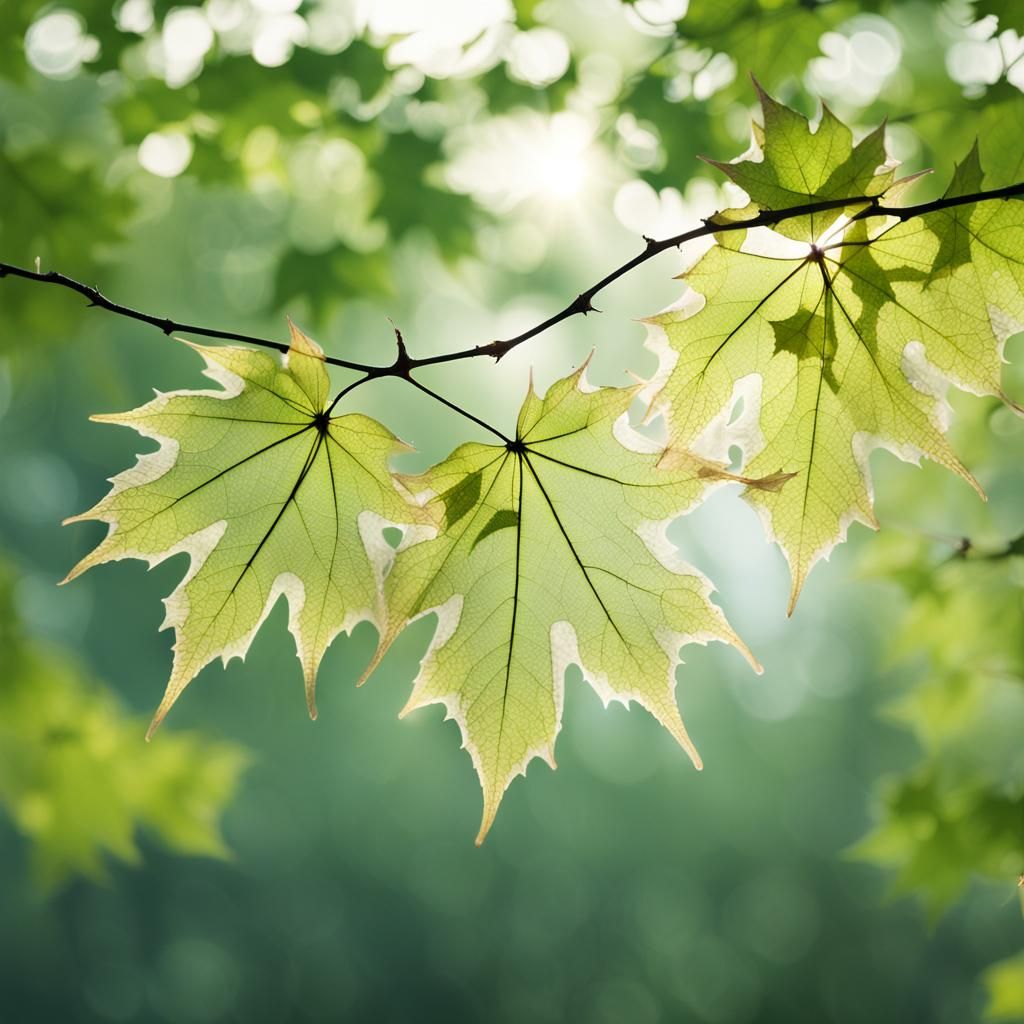 Drying maple leaves