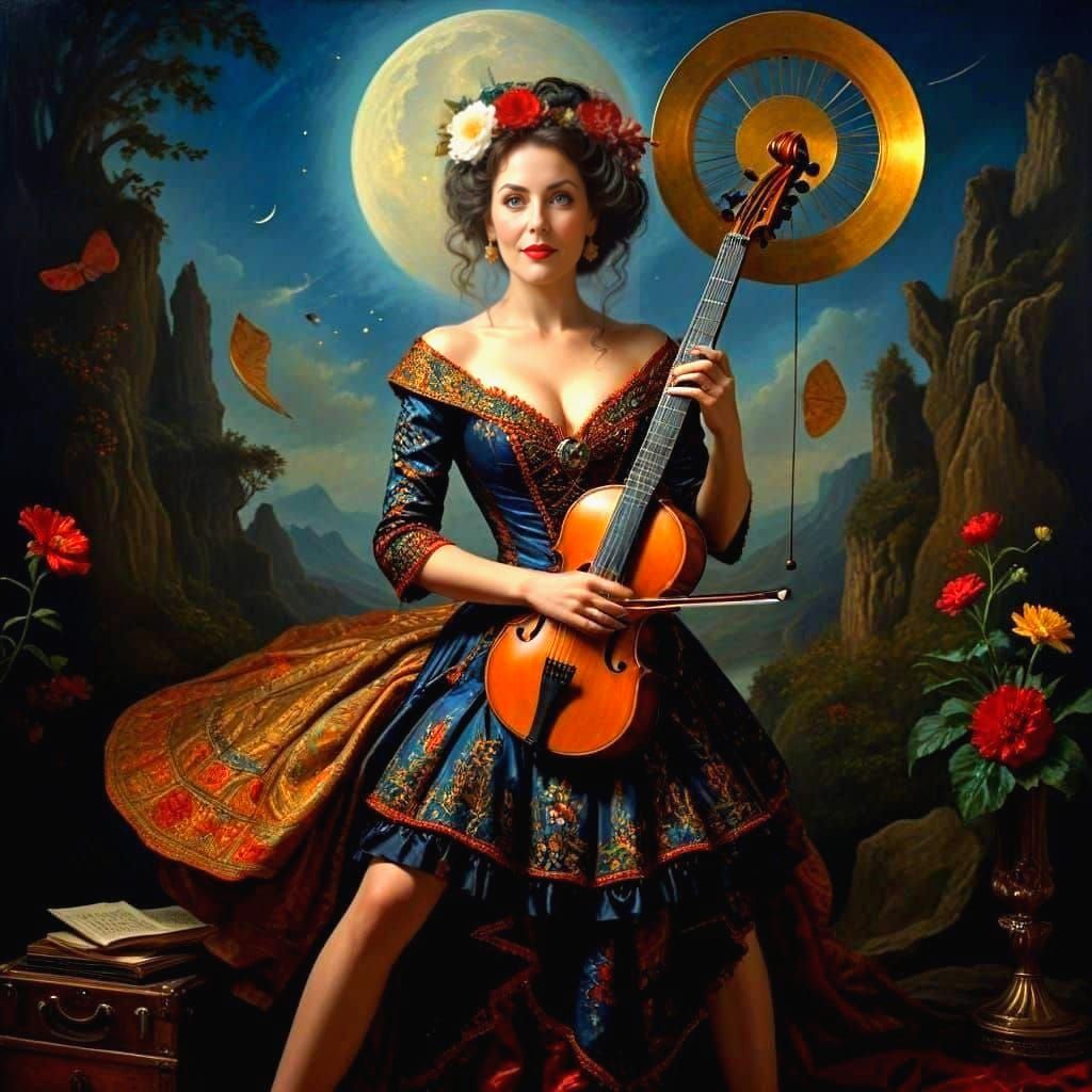 Surreal Musician: Expressive Art in Vivid Colors