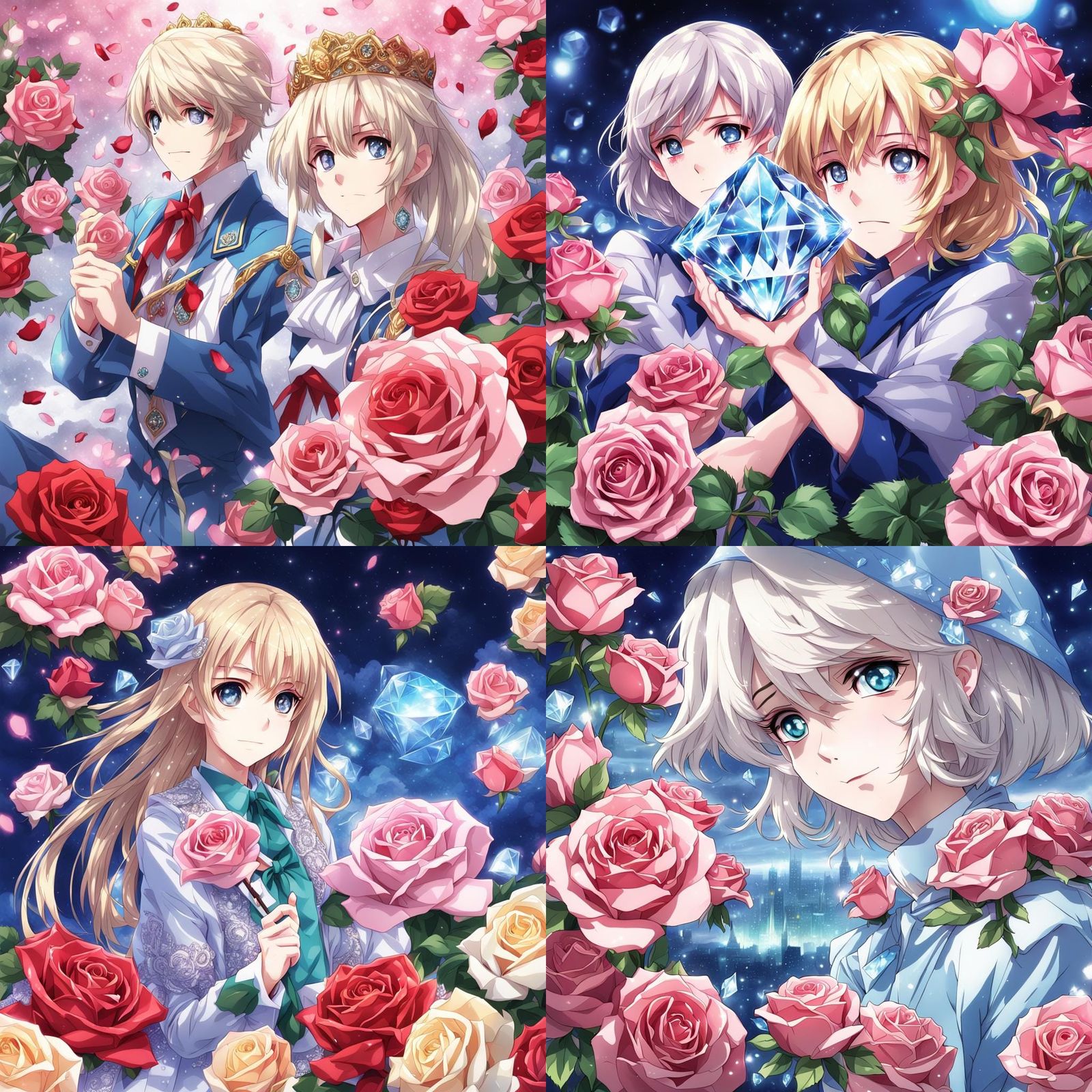 Diamond roses