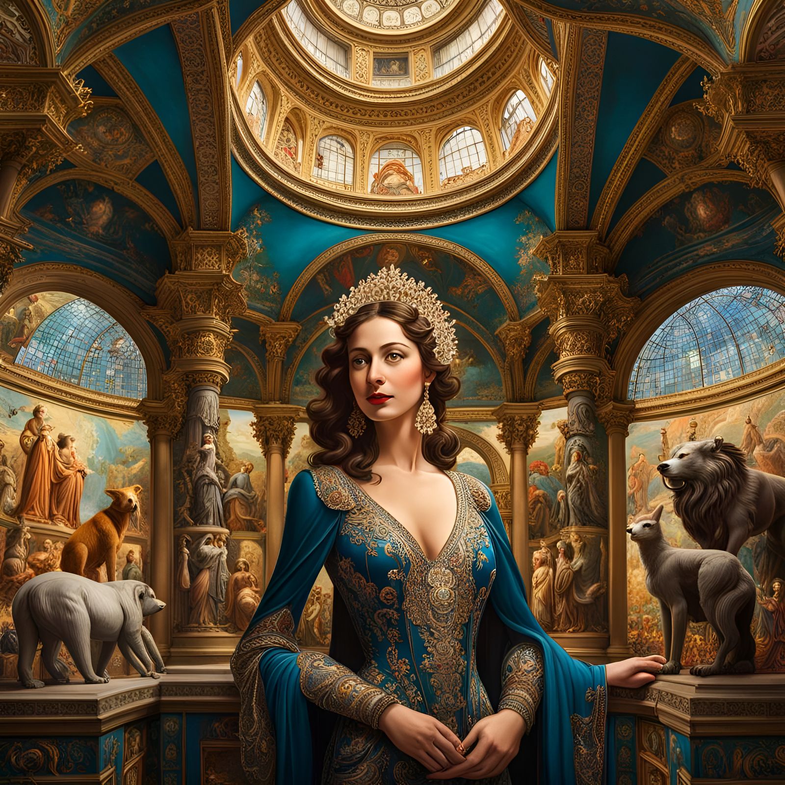 Maximalist Beaux-Arts-style vault: "Wealthy people throughou...