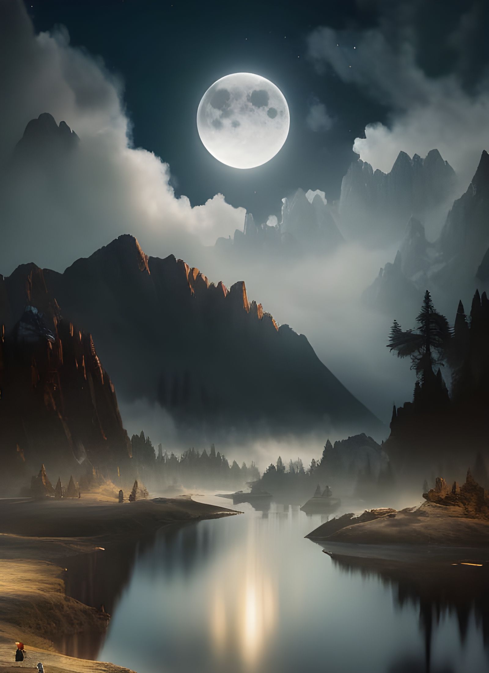 Moonlit Mountains