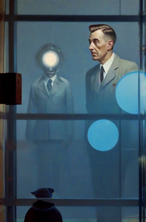 Seen through a window