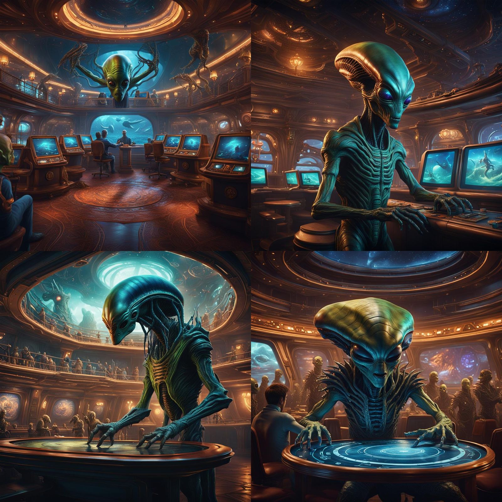 Alien teaching on Carnival Cruise Line Ship