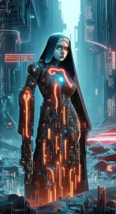 Cyberpunk Nun