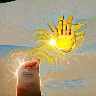 The power of the sun in the palm of my hand
