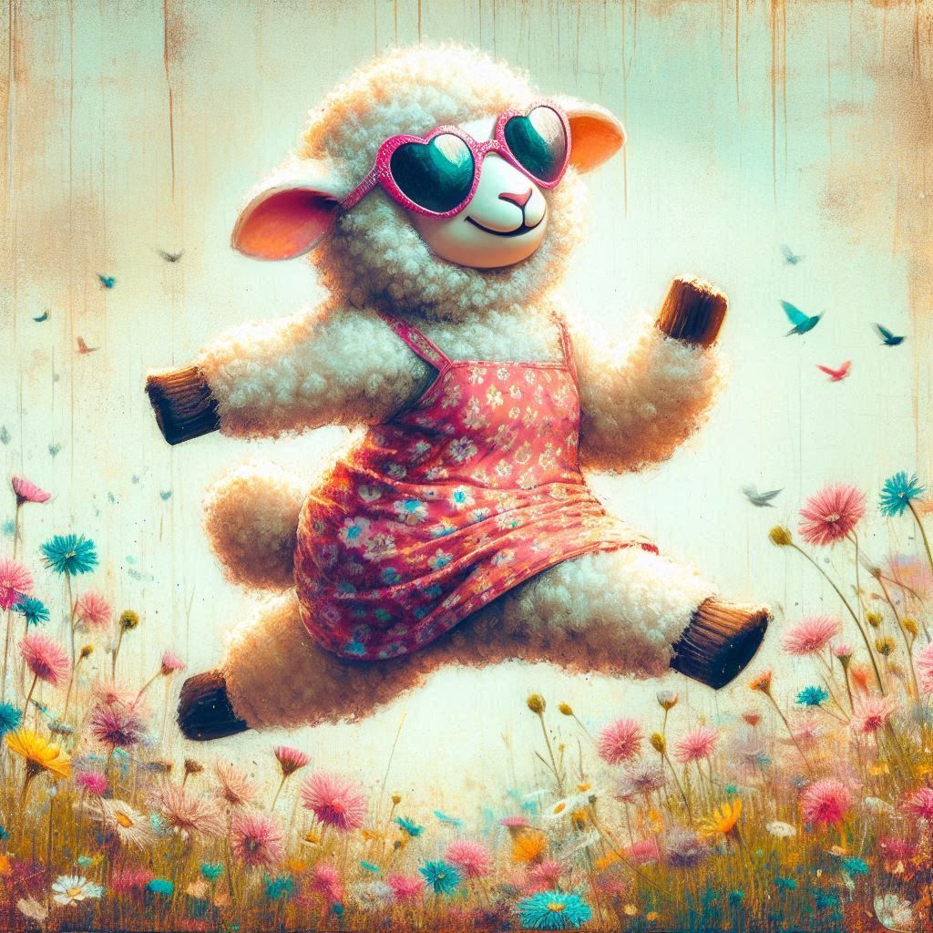Happy sheepie! 🌸🐑