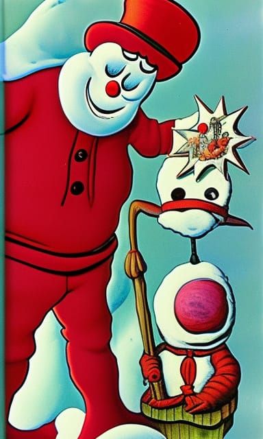 Basil Wolverton Paints Frosty the Snowman