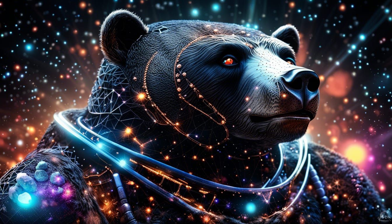 Opalescent Robotic Cybernetic Bear