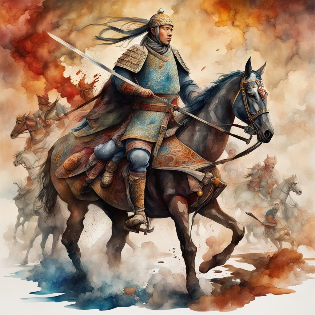 Mongol horseman   by @Saad S Khalis
