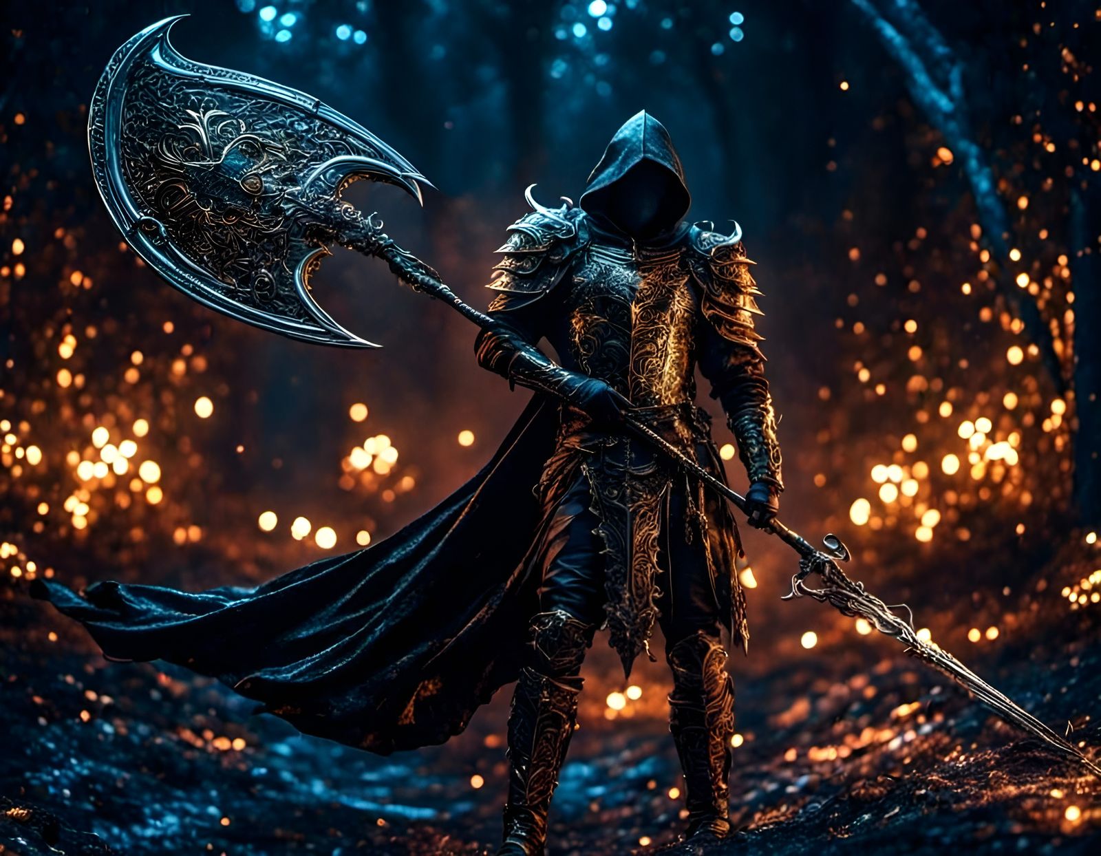 <lora:Night Sparkle:1.0> <lora:Battle Armor Weapons:1.0> a FULLBODY beautiful and breathtaking image of a ((Man)) wearing a fully clothed me...