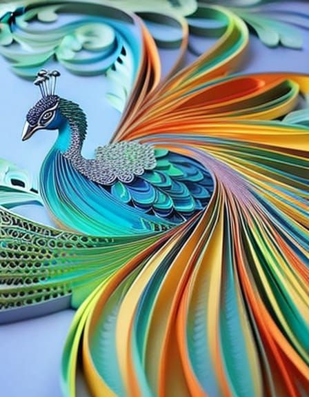 Paper Peacock  by @Zepp