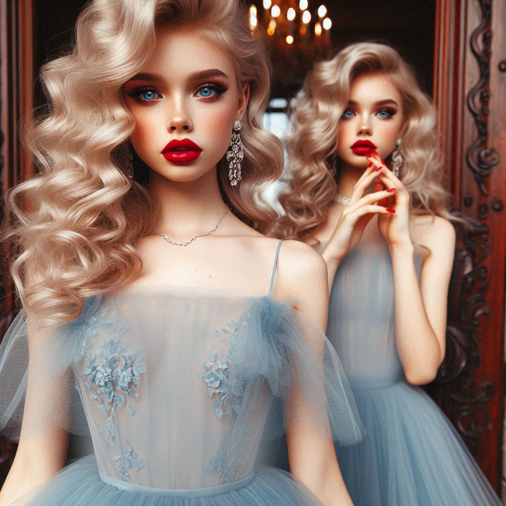 April and her sister at the villa