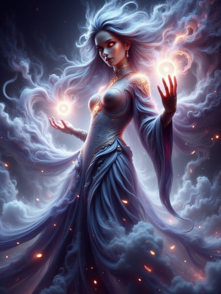 <lora:SXLSpiritHead:1.0> Divine sorceress