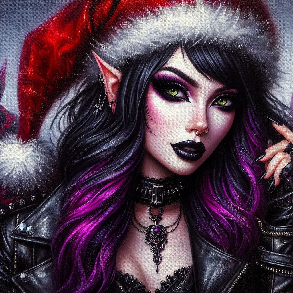 Santa's Little Goth Helper