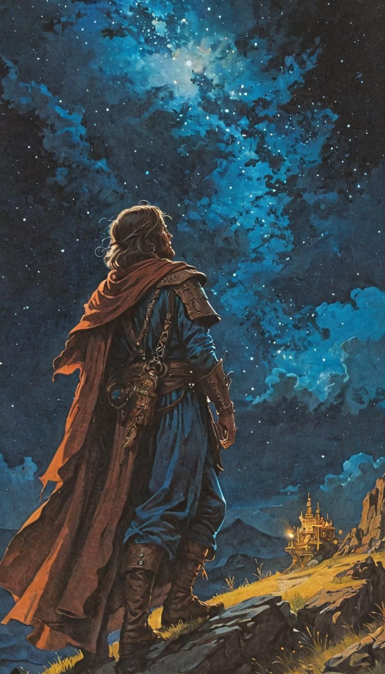 Cosmic Scholar's Journey: 1970s Fantasy Art
