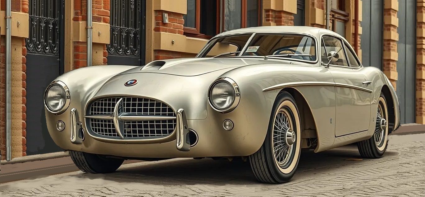 1950 Sleek silver Coupe car