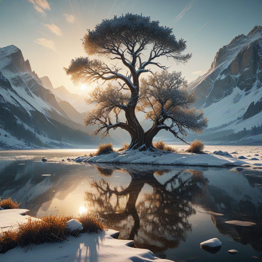 Twisted Majesty Against a Golden Sunset
