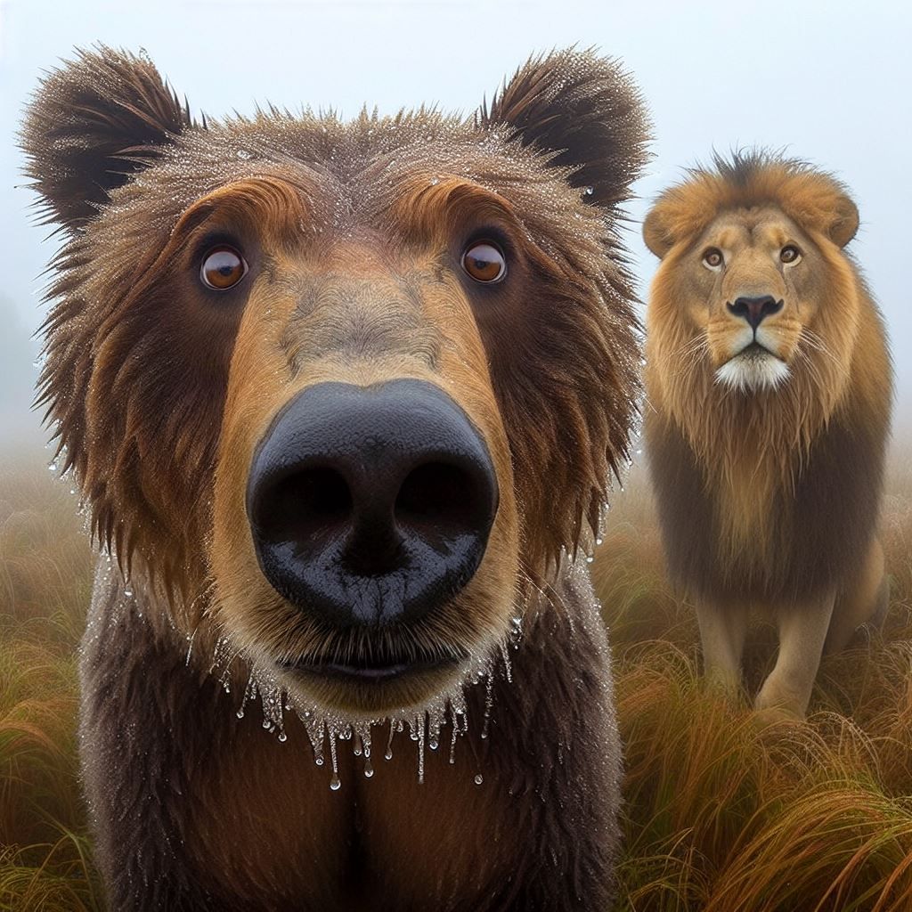 Bear and Lion