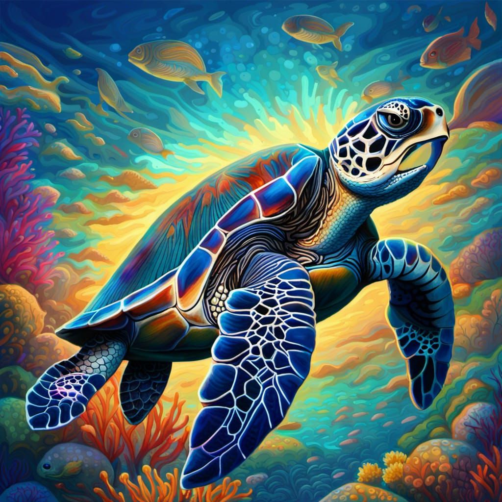 Sea Turtle - AI Generated Artwork - NightCafe Creator