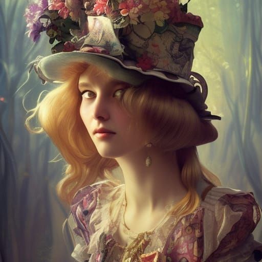 Alice in Wonderland, 8k resolution, a masterpiece, 35mm, hyp...