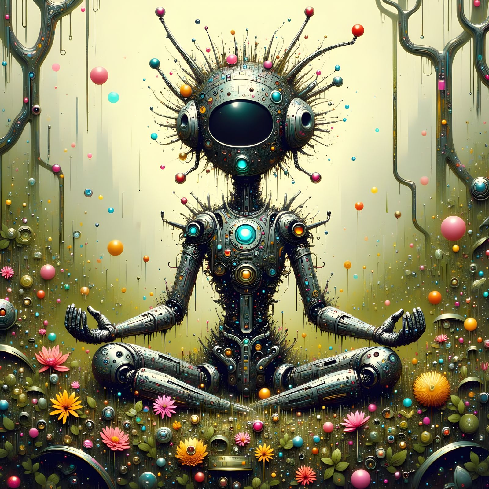 Inner peace between nature and machine  by @DrMiki