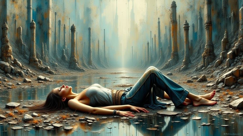 Lying down in the midst of my Shattered Dreams!