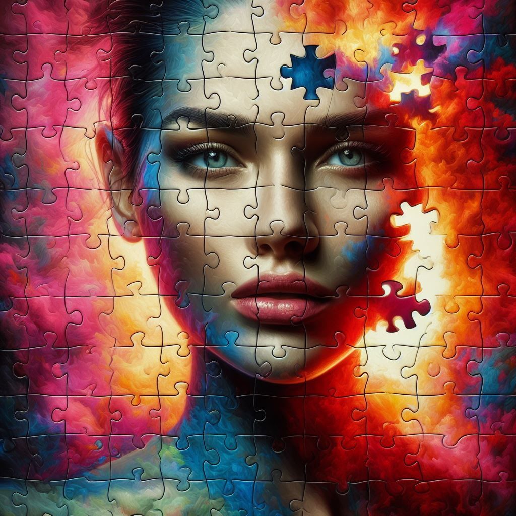 Jigsaw Puzzle of a Woman