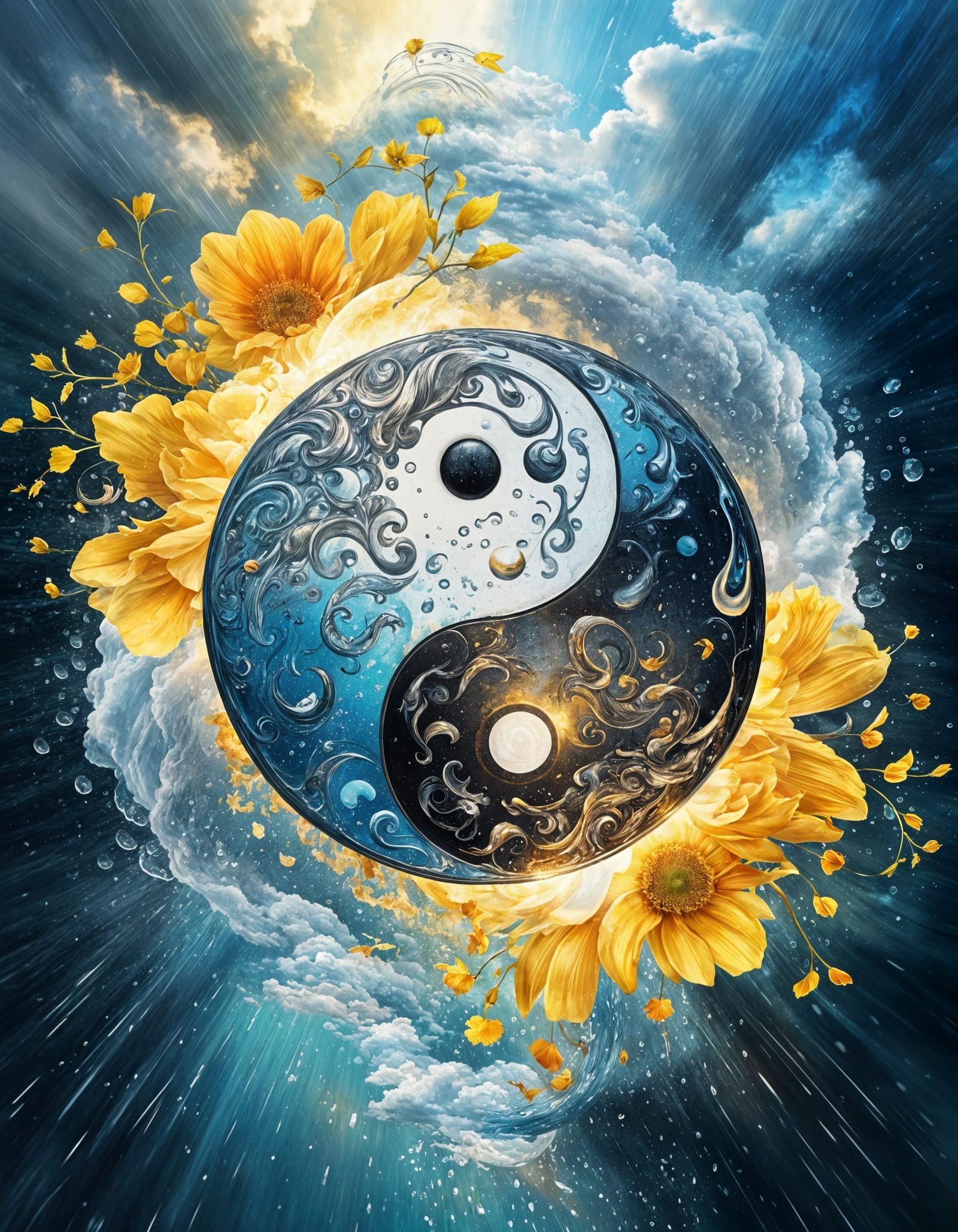 A Harmonious Fusion of Summer Sun and Rainy Serenity  by @Heralyn