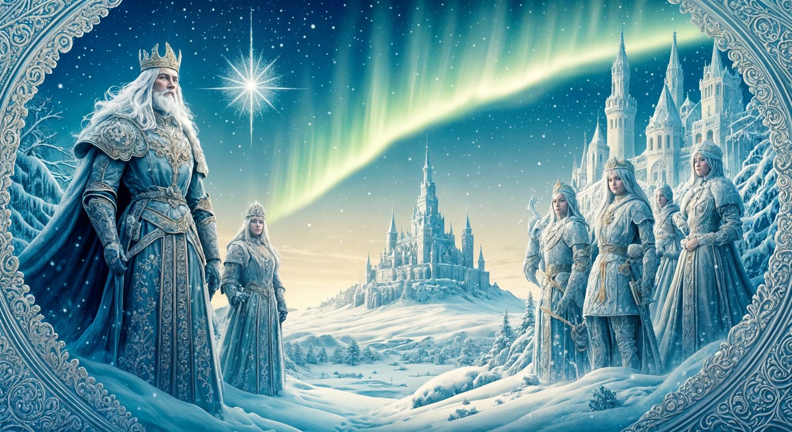 Frostborn Sovereignty  by @Samit Digital Art