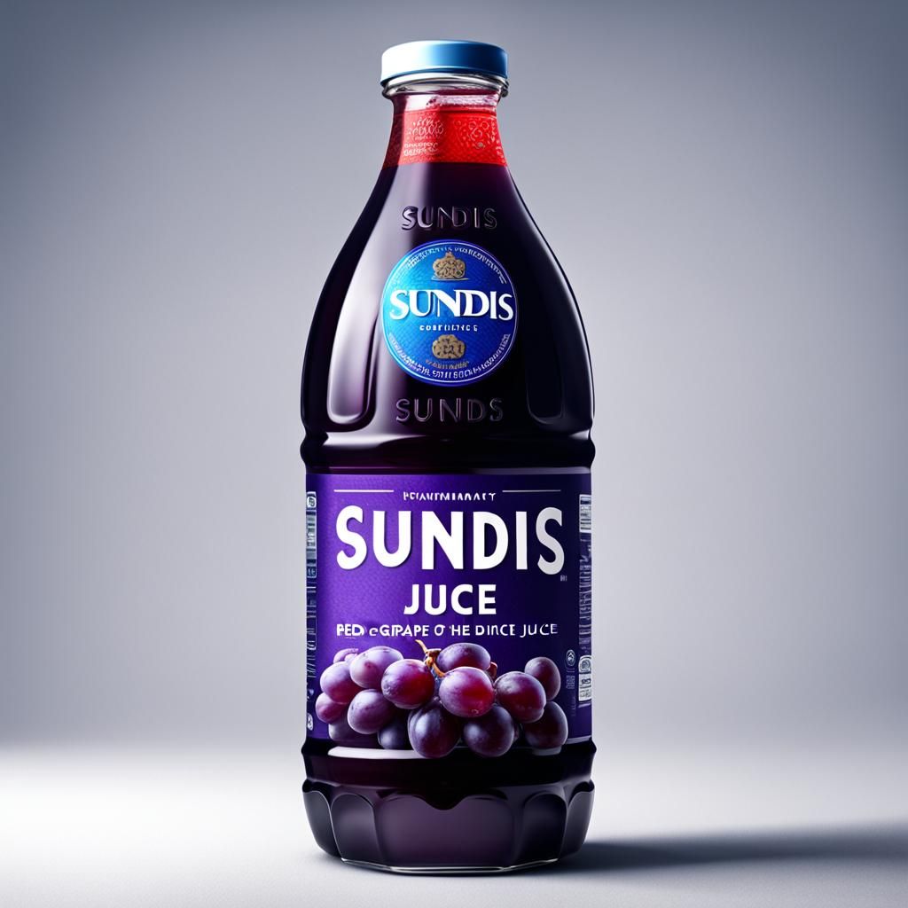 Drinking an 800 cc bottle of sundis brand red grape juice (e...