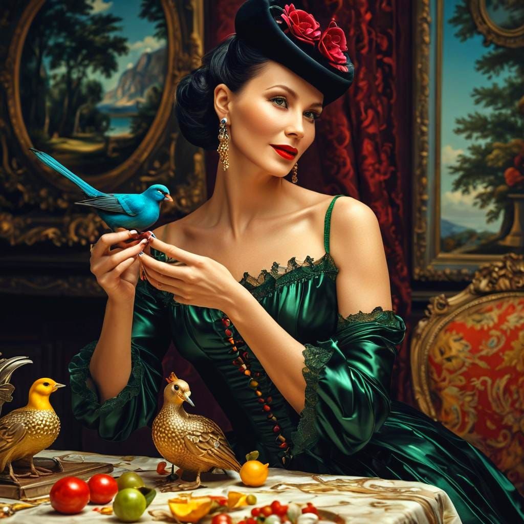 Spectacular Surreal Portrait in Triadic Colors