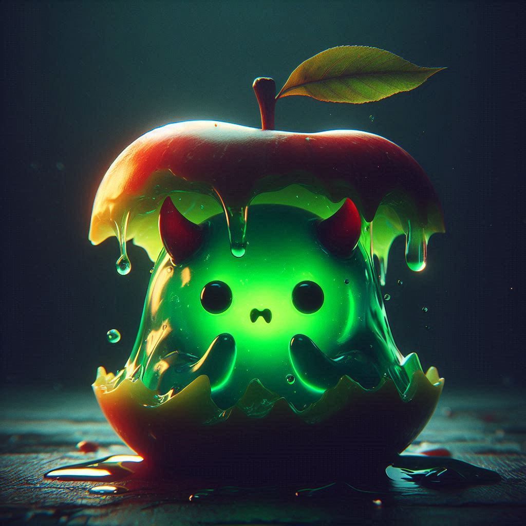 Apple jelly chibi monster