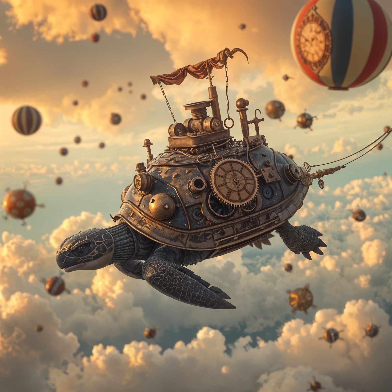 Steampunk airturtle  by @Laevos