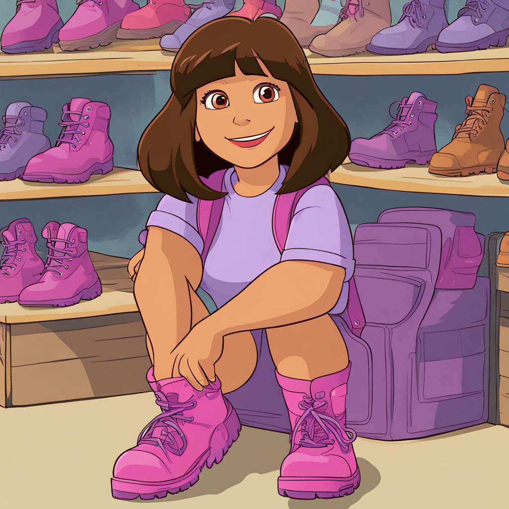 Dora Márquez at a shoe store