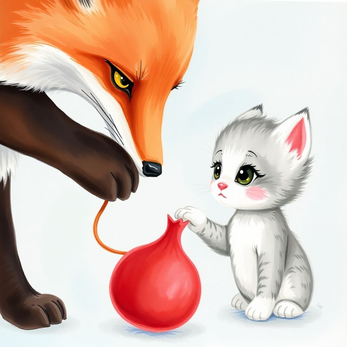 The fox and the kitty