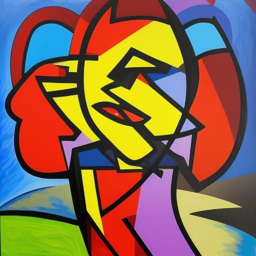 Romero Britto style - AI Generated Artwork - NightCafe Creator