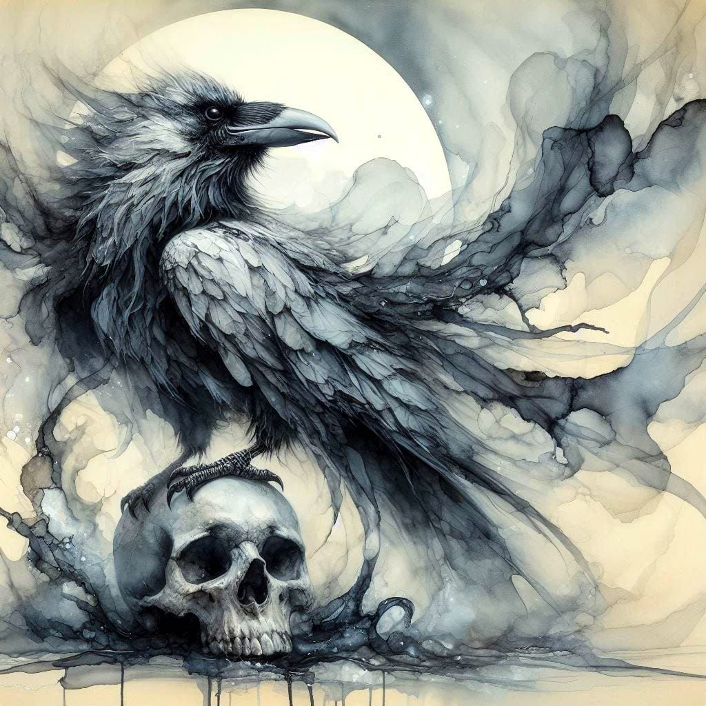 Feathered Vigil Over Bone