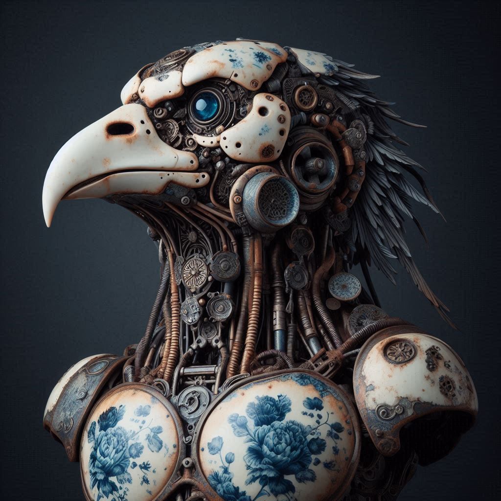 Porcelain Raven