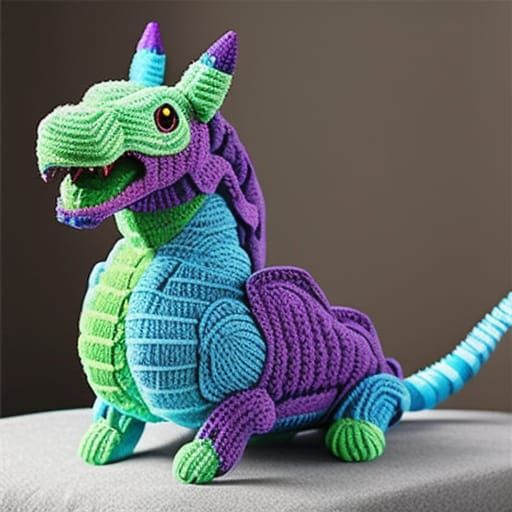 Dragon Made Of Yarn  by @James Dev