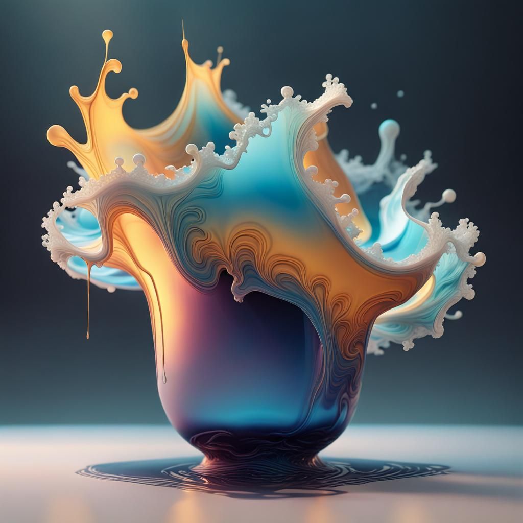 art station, visually mesmerizing 8k 3d art, liquid sunshine growing ...