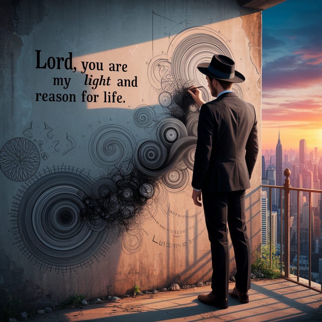 Melancholic Orthodox Man Creates Fractal Art in Urban Landsc...