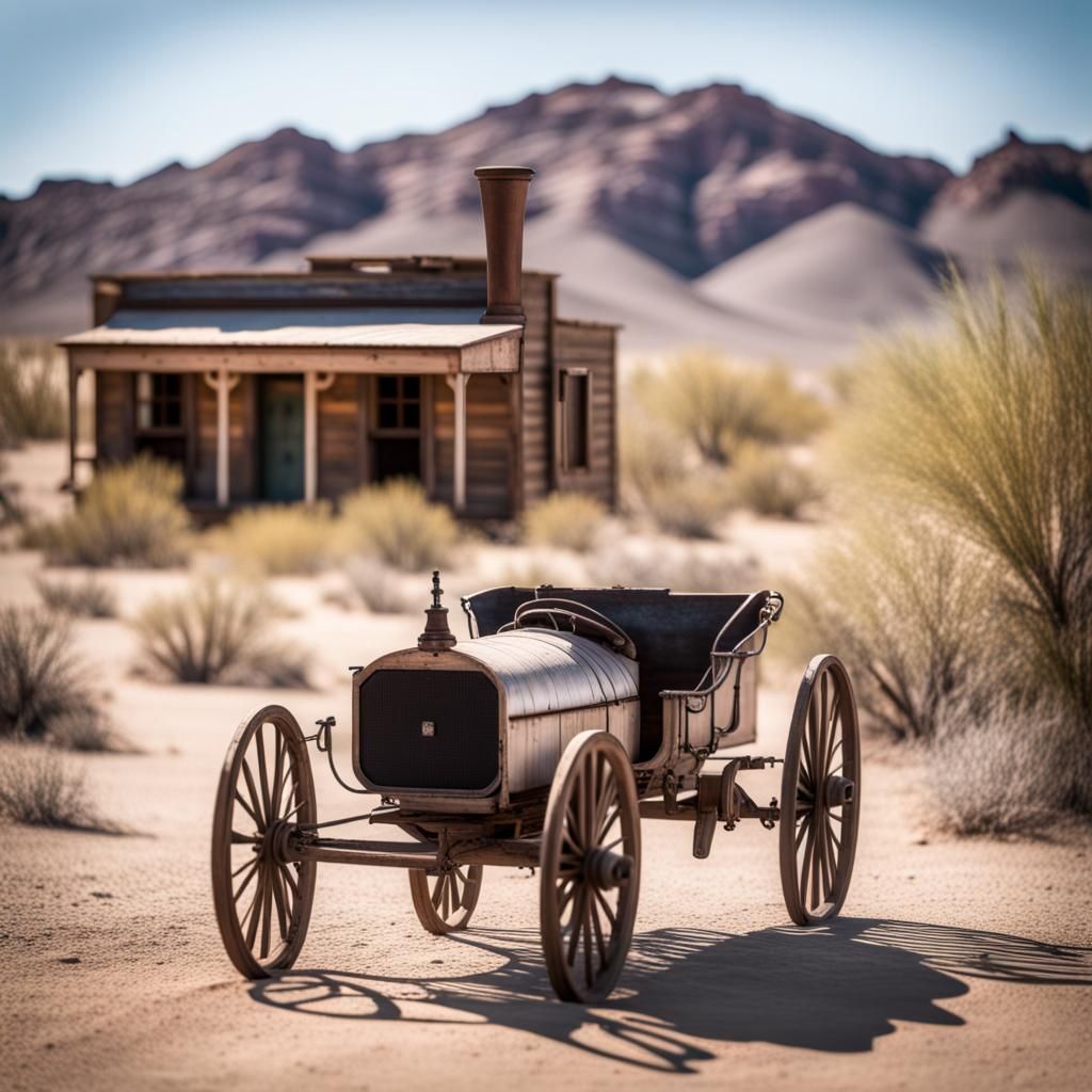 Desert ghost town during the victorian era