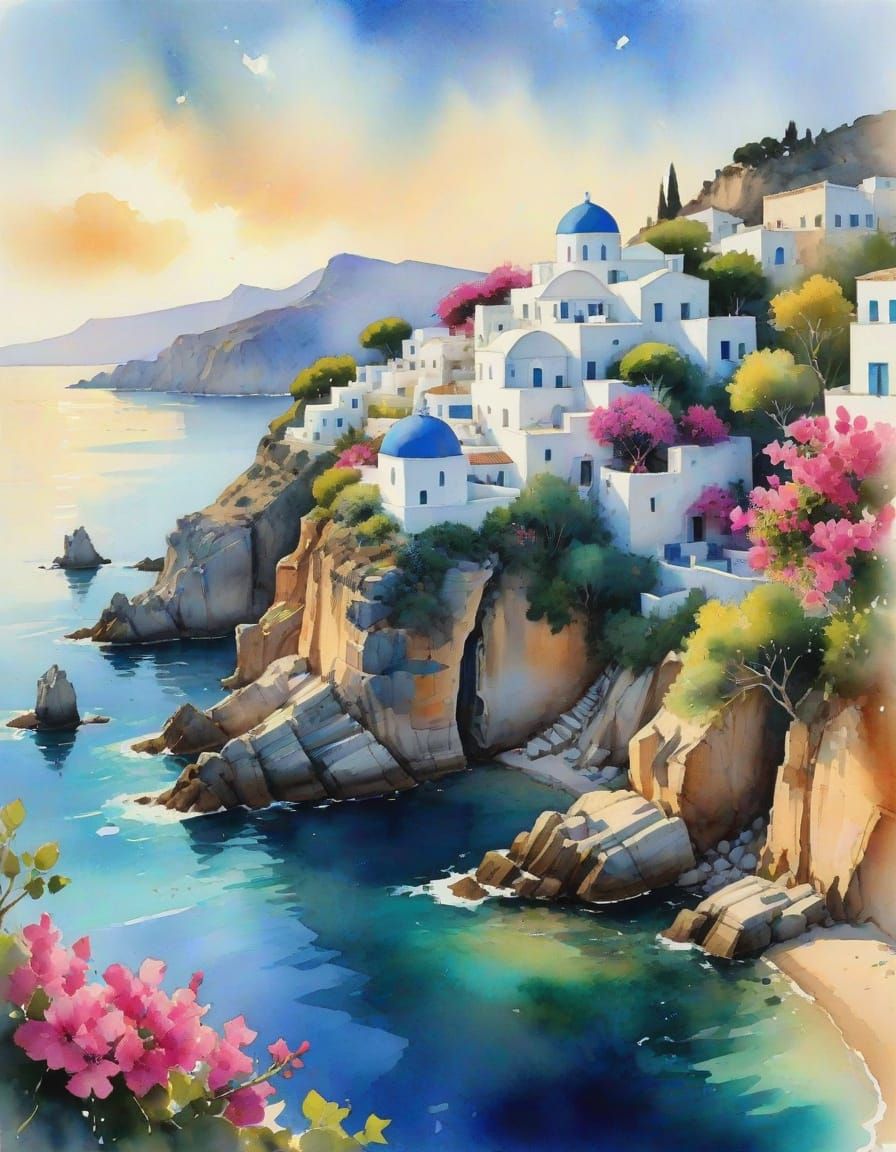 Santorini   by @Dreamergirl 