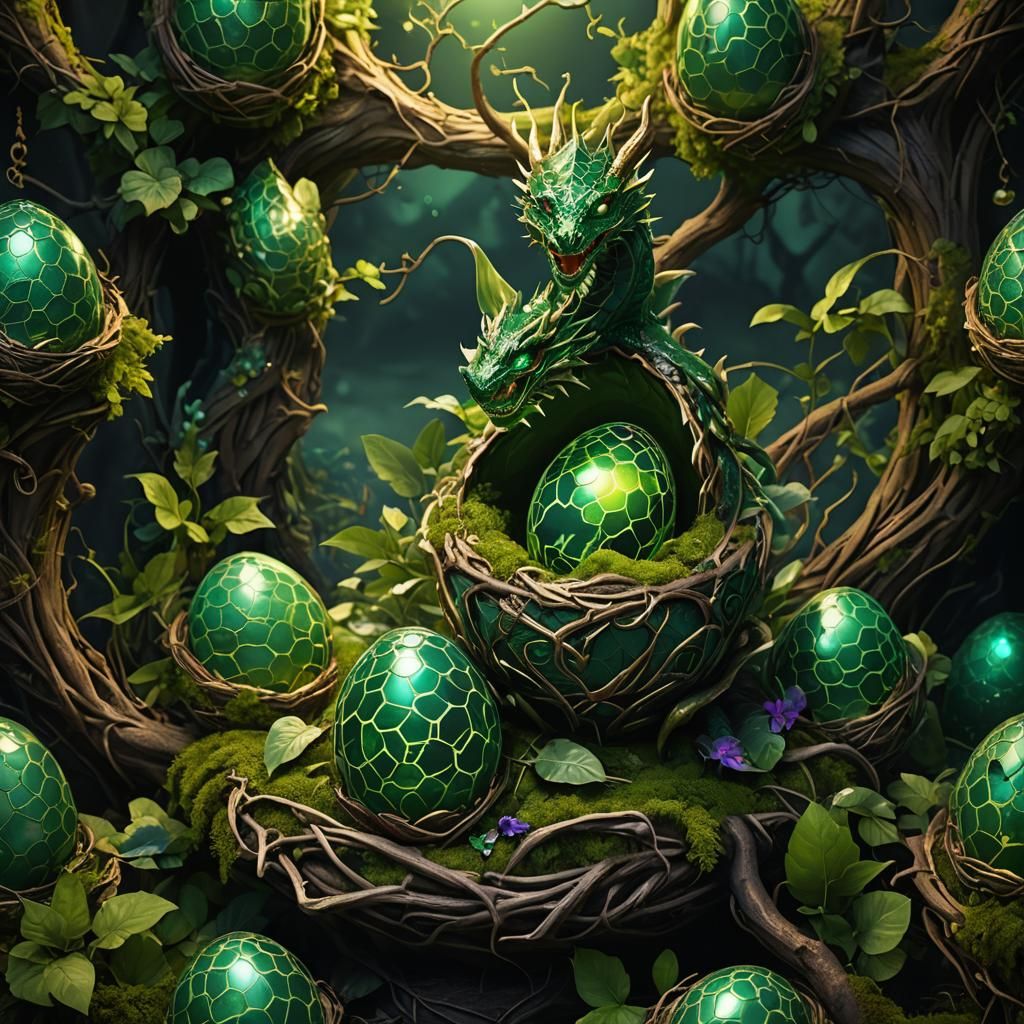 Enchanted poison faberge dragon eggs.   by @Robin the Bruce